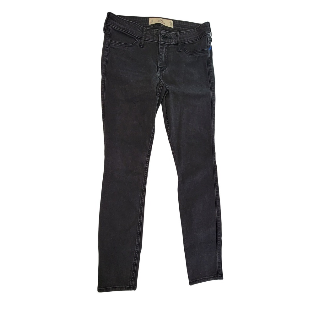 Hollister Jean Legging Charcoal Gray Wash Stretch Denim Pants Size 1S 25x27